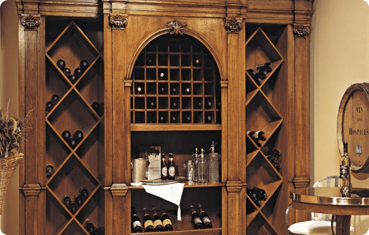 Классический винный погреб во французском стиле
