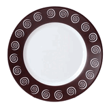 Тарелка «Сирокко браун» D=19см белый,коричнев.