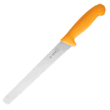 Нож для хлеба сталь нерж.,пластик ,L=410/268,B=30мм желт.,металлич.