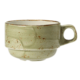 Чашка чайная «Крафт Грин» фарфор 200мл D=8,H=6см зелен.,коричный, Объем по данным поставщика (мл): 200