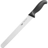 Нож для хлеба сталь,пластик ,L=49/36,B=3см черный,металлич.