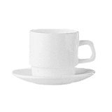 Чашка чайная «Ресторан» стекло 220мл D=75,H=70мм белый, Объем по данным поставщика (мл): 220