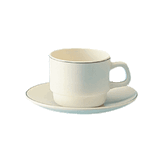 Чашка чайная «Рисепшн» стекло 190мл D=75,H=63мм айвори,серый