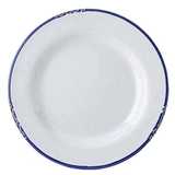 Тарелка мелкая «Эйвбери блю» керамика D=200,H=22мм белый,синий