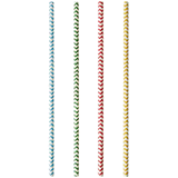 Трубочки «Зигзаг» без сгиба[100шт] бумага D=6,L=200мм разноцветн.