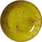 Салатник «Крафт Эппл» фарфор 0,65л D=205,H=40мм желто-зел.