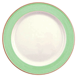 Тарелка сервировочная «Рио Грин» фарфор D=300,H=25мм белый,зелен.